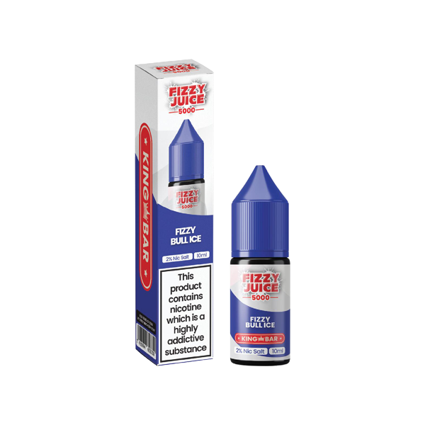 20mg Fizzy Juice 5000 by King Bar 10ml Nic Salts (50VG/50PG) - Flavour: Blueberry Ice