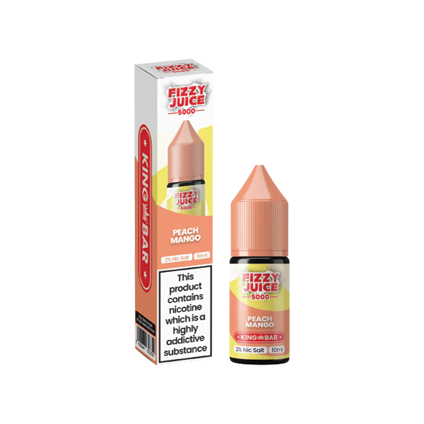 20mg Fizzy Juice 5000 by King Bar 10ml Nic Salts (50VG/50PG) - Flavour: Blueberry Ice