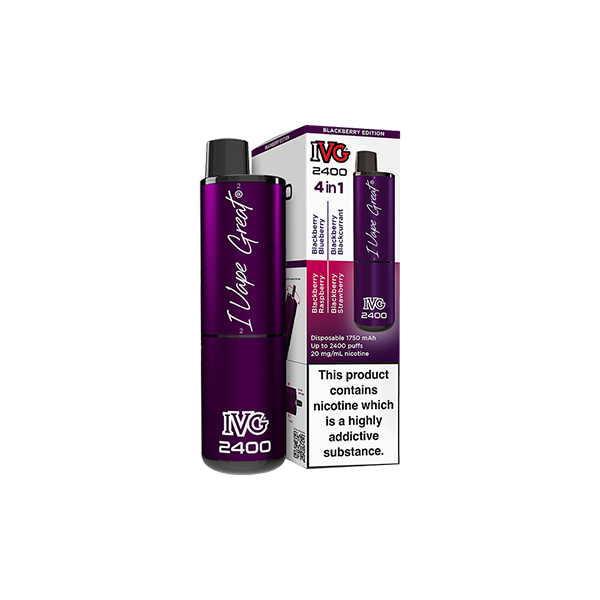 20mg I VG 2400 Disposable Vapes 2400 Puffs - 4 in 1 Multi-Edition - Flavour: Red Raspberry Edition