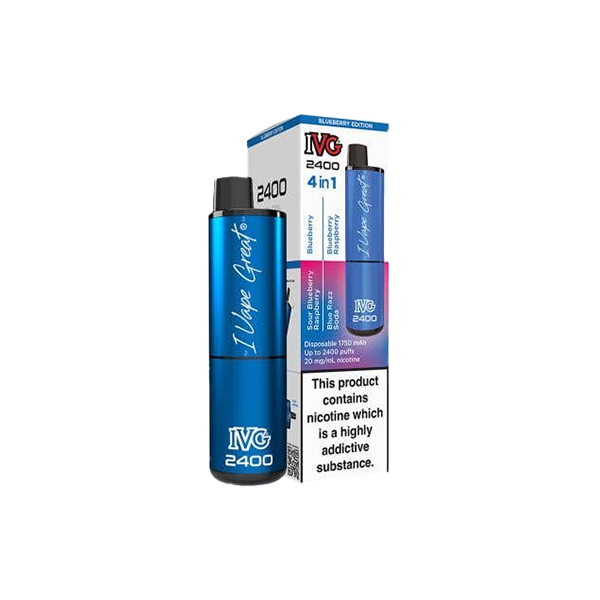 20mg I VG 2400 Disposable Vapes 2400 Puffs - 4 in 1 Multi-Edition - Flavour: Mint Edition