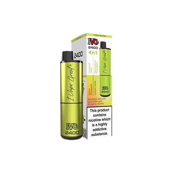 20mg I VG 2400 Disposable Vapes 2400 Puffs - 4 in 1 Multi-Edition - Flavour: Purple Edition