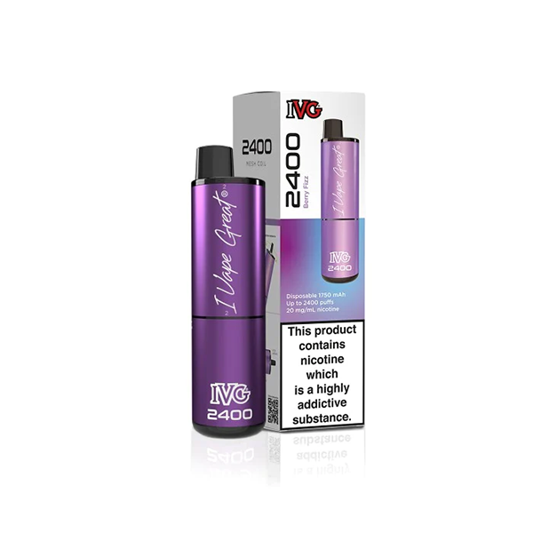 20mg IVG 2400 Disposable Vapes 2400 Puffs - Flavour: Classic Menthol