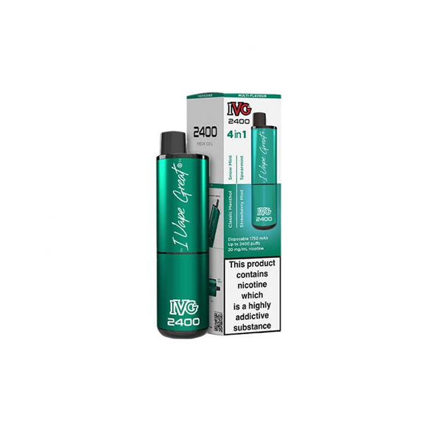 20mg I VG 2400 Disposable Vapes 2400 Puffs - 4 in 1 Multi-Edition - Flavour: Purple Edition