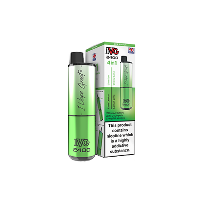20mg IVG 2400 4 in 1 Multi Edition Rechargeable Pod Vape Kit 2400 Puffs - Flavour: Shisha Edition