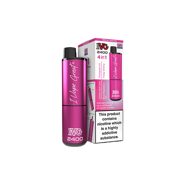 20mg IVG 2400 4 in 1 Multi Edition Rechargeable Pod Vape Kit 2400 Puffs - Flavour: Menthol Edition