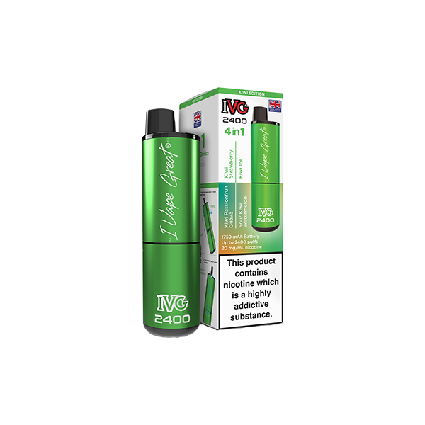 20mg IVG 2400 4 in 1 Multi Edition Rechargeable Pod Vape Kit 2400 Puffs - Flavour: Blue Edition