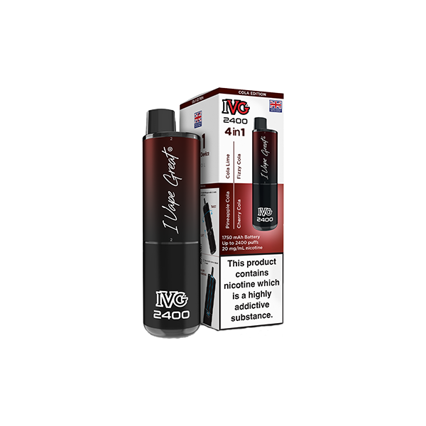 20mg IVG 2400 4 in 1 Multi Edition Rechargeable Pod Vape Kit 2400 Puffs - Flavour: Berry Edition