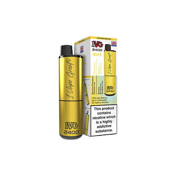 20mg IVG 2400 4 in 1 Multi Edition Rechargeable Pod Vape Kit 2400 Puffs - Flavour: Mango Edition