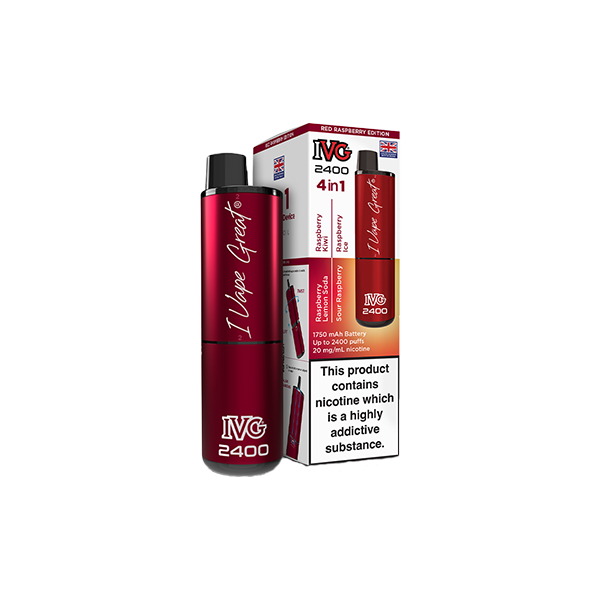 20mg IVG 2400 4 in 1 Multi Edition Rechargeable Pod Vape Kit 2400 Puffs - Flavour: Blackberry Edition