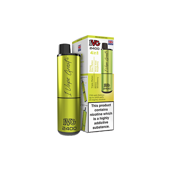 20mg IVG 2400 4 in 1 Multi Edition Rechargeable Pod Vape Kit 2400 Puffs - Flavour: Berry Edition