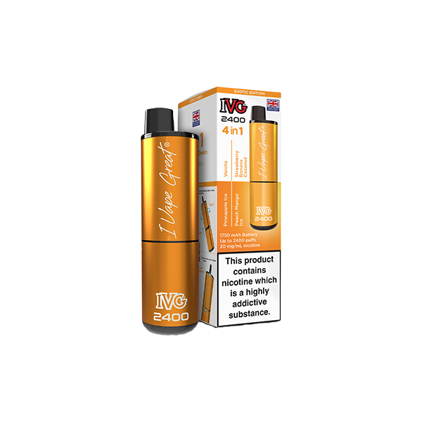 20mg IVG 2400 4 in 1 Multi Edition Rechargeable Pod Vape Kit 2400 Puffs - Flavour: Blue Edition