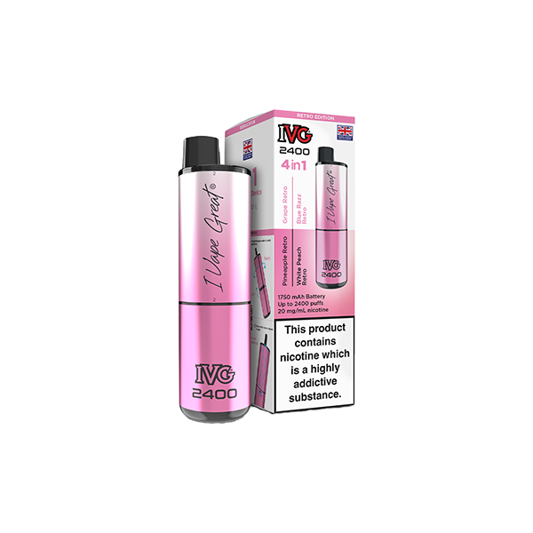 20mg IVG 2400 4 in 1 Multi Edition Rechargeable Pod Vape Kit 2400 Puffs - Flavour: Blue Edition