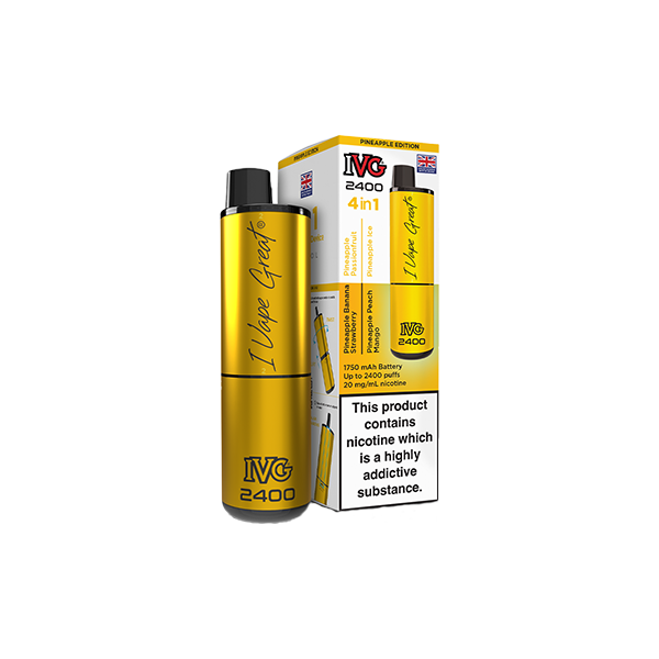 20mg IVG 2400 4 in 1 Multi Edition Rechargeable Pod Vape Kit 2400 Puffs - Flavour: Blue Edition