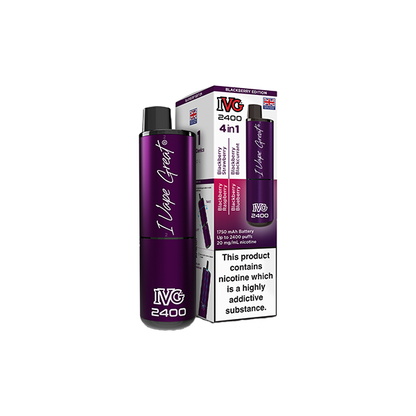 20mg IVG 2400 4 in 1 Multi Edition Rechargeable Pod Vape Kit 2400 Puffs - Flavour: Lemon Edition
