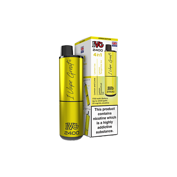 20mg IVG 2400 4 in 1 Multi Edition Rechargeable Pod Vape Kit 2400 Puffs - Flavour: Mango Edition