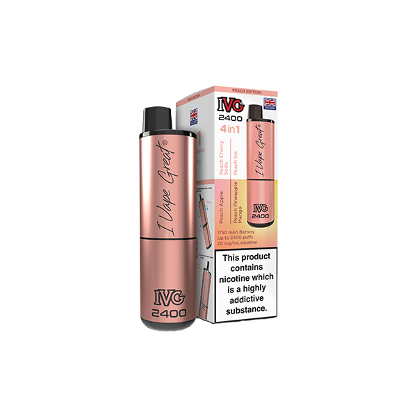 20mg IVG 2400 4 in 1 Multi Edition Rechargeable Pod Vape Kit 2400 Puffs - Flavour: Grapefruit Edition