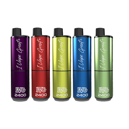 20mg IVG 2400 4 in 1 Pod Rechargeable Vape Kit 2400 Puffs - Flavour: Watermelon Ice
