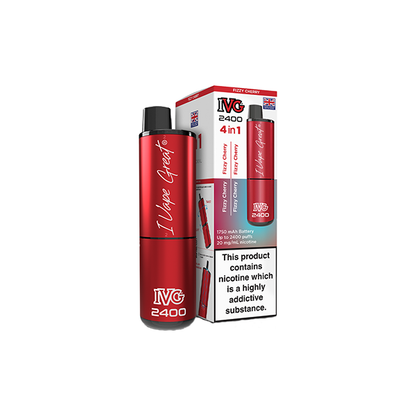 20mg IVG 2400 4 in 1 Pod Rechargeable Vape Kit 2400 Puffs - Flavour: Classic Menthol