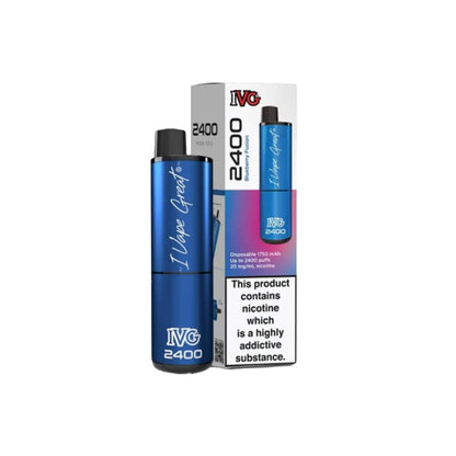 20mg IVG 2400 4 in 1 Pod Rechargeable Vape Kit 2400 Puffs - Flavour: Blueberry Fusion