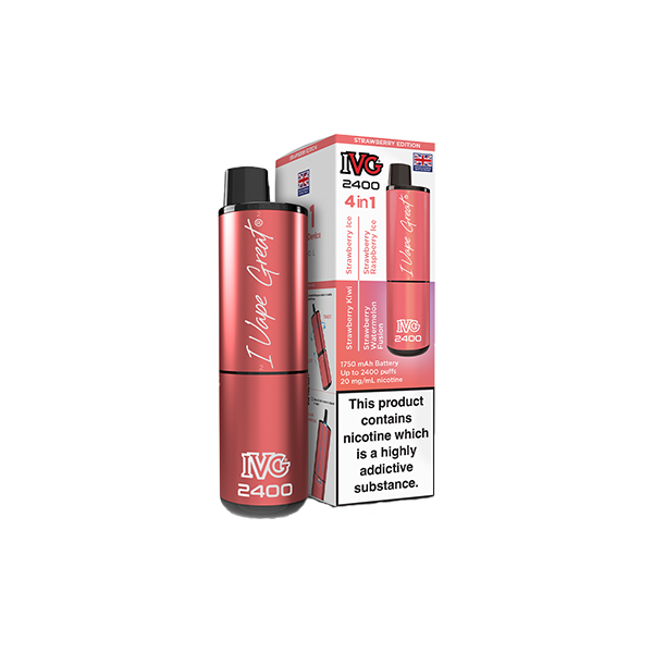 20mg IVG 2400 4 in 1 Multi Edition Rechargeable Pod Vape Kit 2400 Puffs - Flavour: Menthol Edition