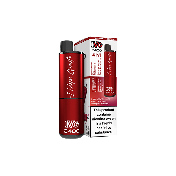 20mg I VG 2400 Disposable Vapes 2400 Puffs - 4 in 1 Multi-Edition - Flavour: Red Edition
