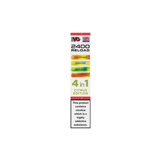 20mg IVG 2400 Reload Multi Edition Prefilled Pods 2ml 2400 Puffs - 4 Pcs - Flavour: Blue Edition