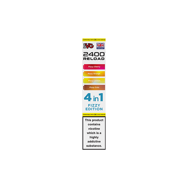 20mg IVG 2400 Reload Multi Edition Prefilled Pods 2ml 2400 Puffs - 4 Pcs - Flavour: Peach Edition