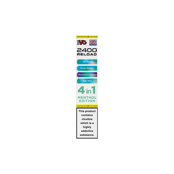 20mg IVG 2400 Reload Multi Edition Prefilled Pods 2ml 2400 Puffs - 4 Pcs - Flavour: Cherry Edition