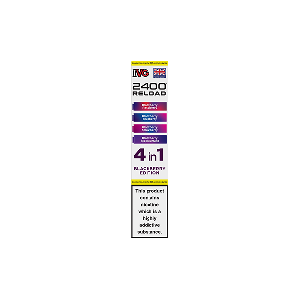 20mg IVG 2400 Reload Multi Edition Prefilled Pods 2ml 2400 Puffs - 4 Pcs - Flavour: Strawberry Edition