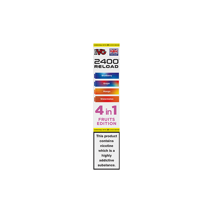 20mg IVG 2400 Reload Multi Edition Prefilled Pods 2ml 2400 Puffs - 4 Pcs - Flavour: Fizzy Edition