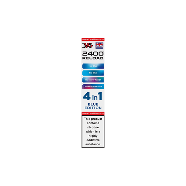20mg IVG 2400 Reload Multi Edition Prefilled Pods 2ml 2400 Puffs - 4 Pcs - Flavour: Cherry Edition