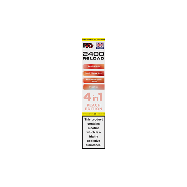 20mg IVG 2400 Reload Multi Edition Prefilled Pods 2ml 2400 Puffs - 4 Pcs - Flavour: Strawberry Edition