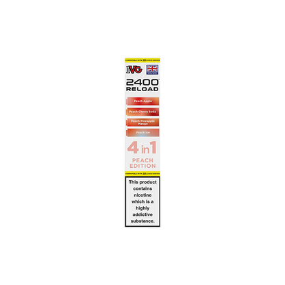 20mg IVG 2400 Reload Multi Edition Prefilled Pods 2ml 2400 Puffs - 4 Pcs - Flavour: Red Raspberry Edition
