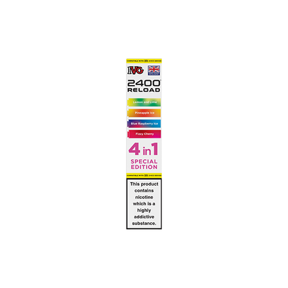 20mg IVG 2400 Reload Multi Edition Prefilled Pods 2ml 2400 Puffs - 4 Pcs - Flavour: Strawberry Edition