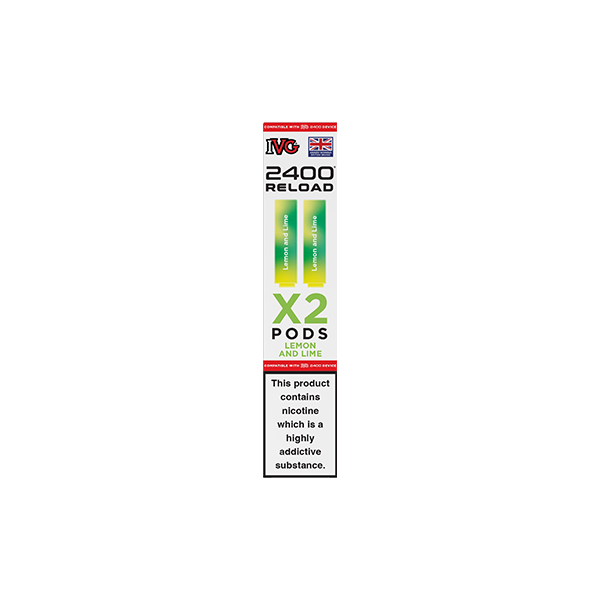 20mg IVG 2400 Reload Prefilled Pods 2ml 2400 Puffs - 2 Pcs - Flavour: Watermelon Ice