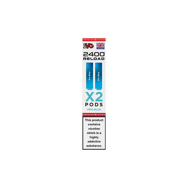 20mg IVG 2400 Reload Prefilled Pods 2ml 2400 Puffs - 2 Pcs - Flavour: Strawberry Watermelon