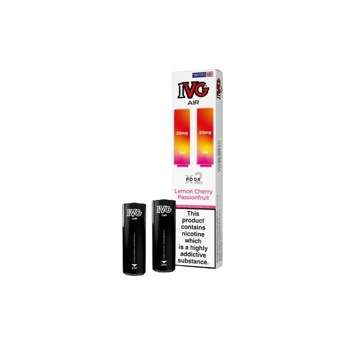 20mg IVG Air Prefilled Pods 2ml 1200 Puffs - 2 Pcs - Flavour: Blue Raspberry Cherry