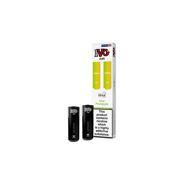 20mg I VG Air Prefilled Pods 2ml 1200 Puffs - 2 Pcs - Flavour: Pineapple Passionfruit