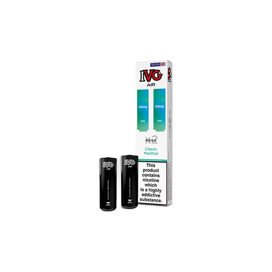 20mg I VG Air Prefilled Pods 2ml 1200 Puffs - 2 Pcs - Flavour: Sour Watermelon Kiwi