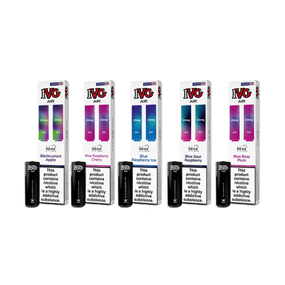 20mg I VG Air Prefilled Pods 2ml 1200 Puffs - 2 Pcs - Flavour: Blue Razz Plum