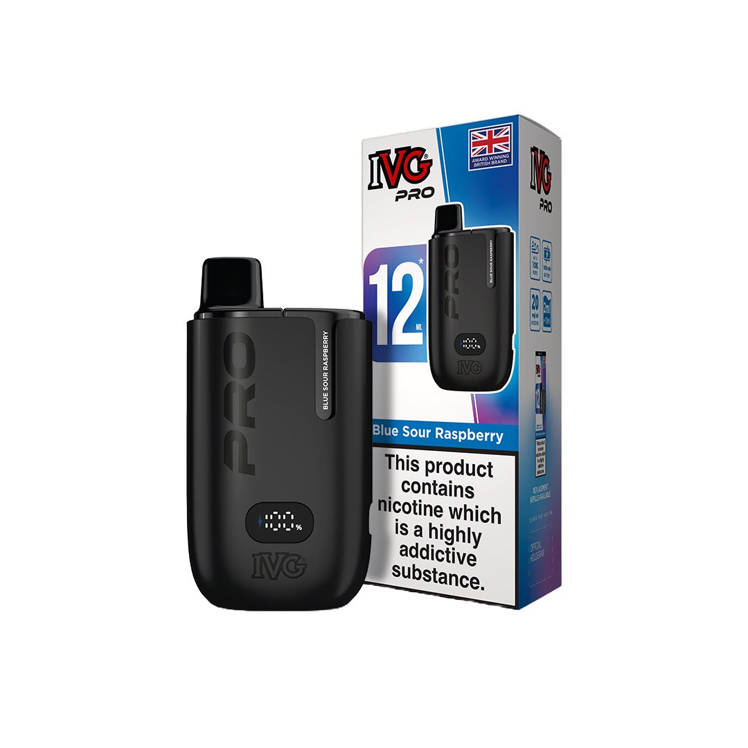 20mg IVG Pro 12 Prefilled Pod Vape Kit 10000 Puffs - Flavour: Lemon Lime