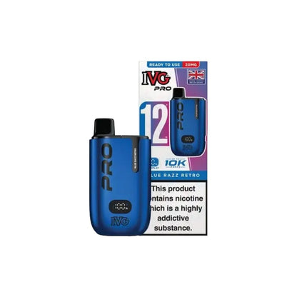 20mg IVG Pro 12 Prefilled Pod Vape Kit 10000 Puffs - Flavour: Strawberry Kiwi