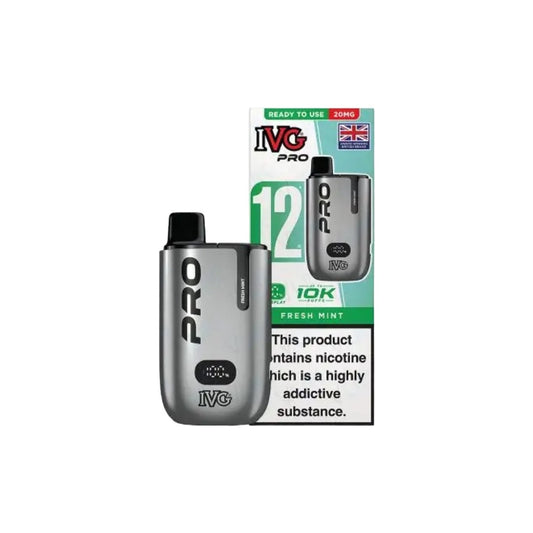 20mg I VG Pro 12 Prefilled Pod Vape Kit 10000 Puffs - Flavour: Tobacco