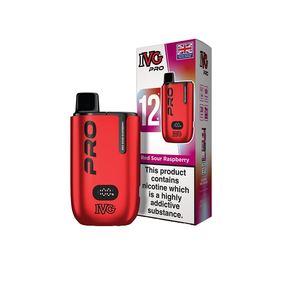 20mg IVG Pro 12 Prefilled Pod Vape Kit 10000 Puffs - Flavour: Peach Ice