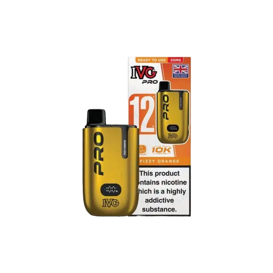 20mg IVG Pro 12 Prefilled Pod Vape Kit 10000 Puffs - Flavour: Strawberry Kiwi