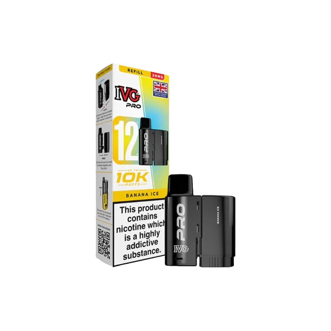 20mg IVG Pro 12 Refill Pod Pack 10000 Puffs - Flavour: Double Mango