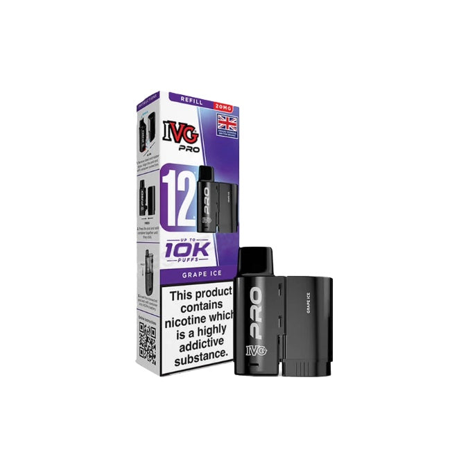 20mg I VG Pro 12 Refill Pod Pack 10000 Puffs - Flavour: Blueberry Mint