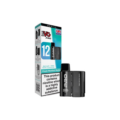 20mg I VG Pro 12 Refill Pod Pack 10000 Puffs - Flavour: Blueberry Mint