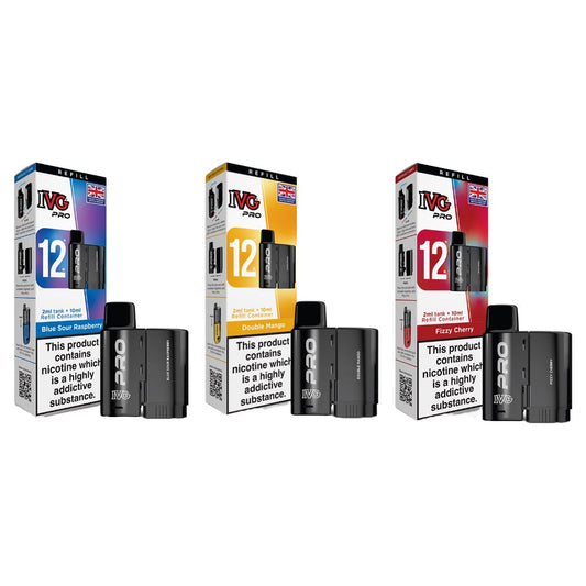 20mg I VG Pro 12 Refill Pod Pack 10000 Puffs - Flavour: Blueberry Mint