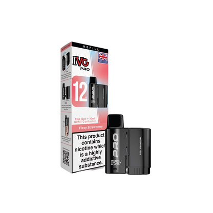20mg IVG Pro 12 Refill Pod Pack 10000 Puffs - Flavour: Classic Menthol